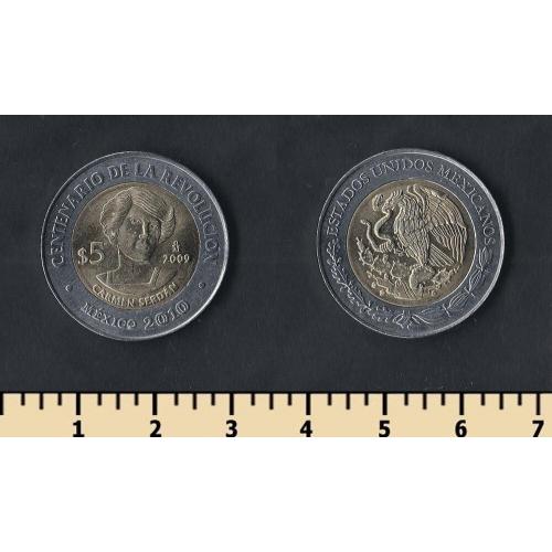 Мексика 5 песо 2009