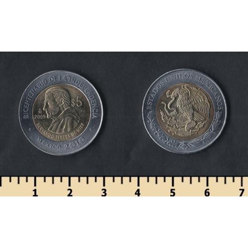 Мексика 5 песо 2009