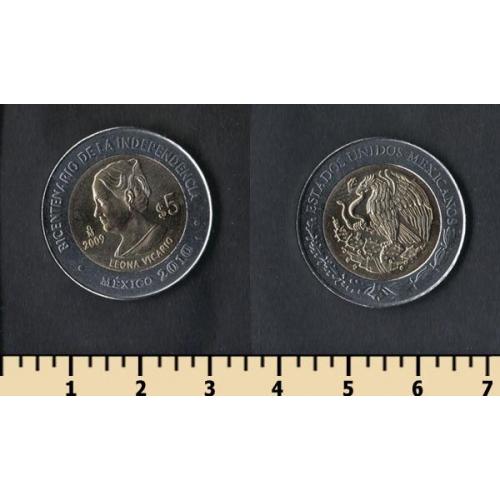 Мексика 5 песо 2009