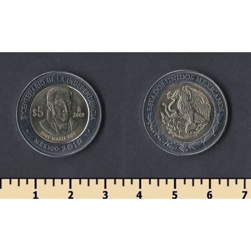 Мексика 5 песо 2009