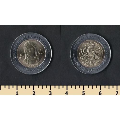 Мексика 5 песо 2010