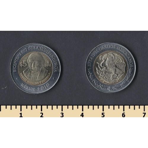 Мексика 5 песо 2010