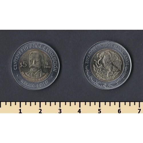 Мексика 5 песо 2010
