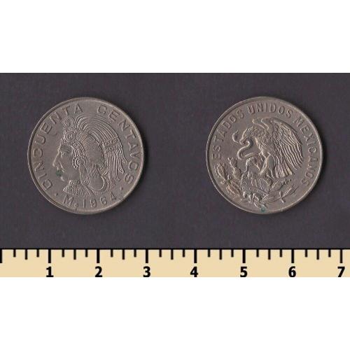 Мексика 50 сентаво 1964