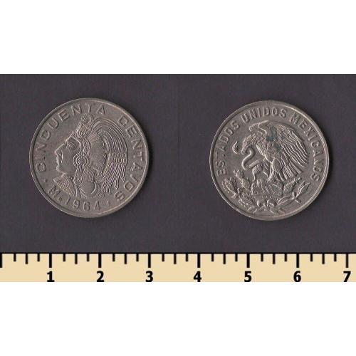 Мексика 50 сентаво 1964