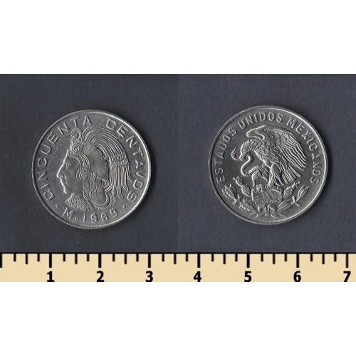 Мексика 50 сентаво 1969