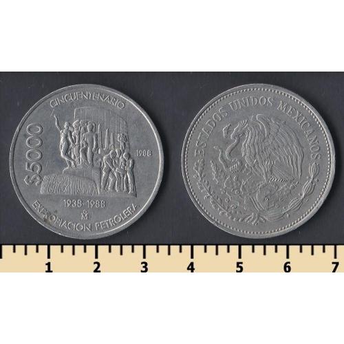 Мексика 5000 песо 1988