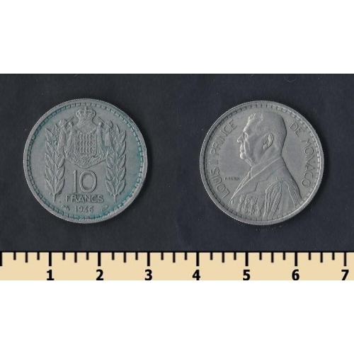 Монако 10 франков 1946