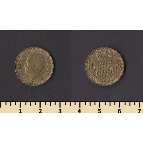 Монако 10 франков 1951
