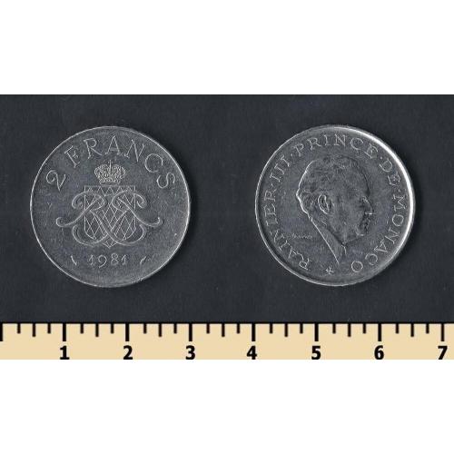 Монако 2 франка 1981