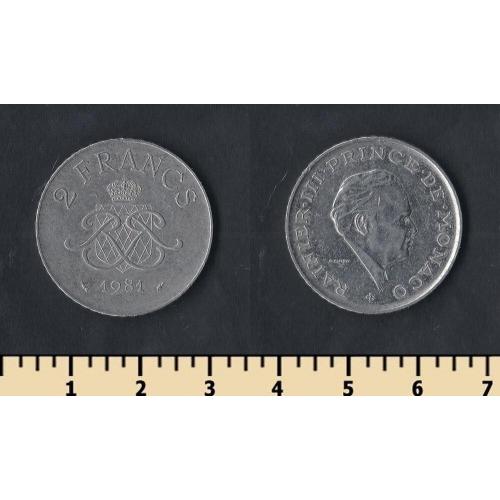 Монако 2 франка 1981
