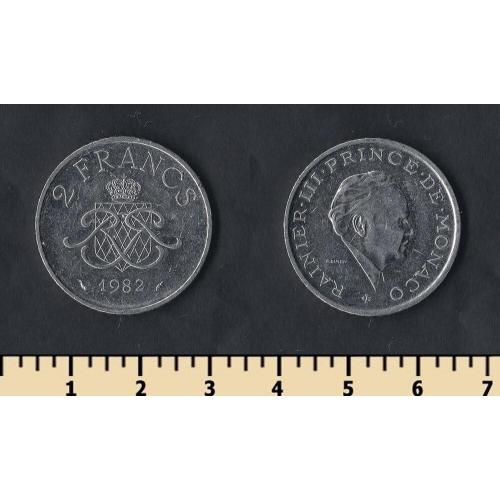 Монако 2 франка 1982