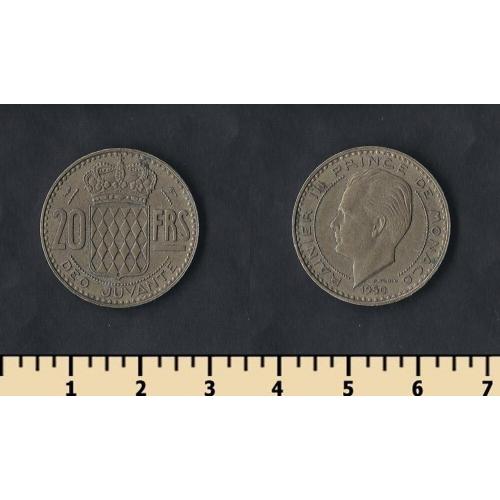 Монако 20 франков 1950