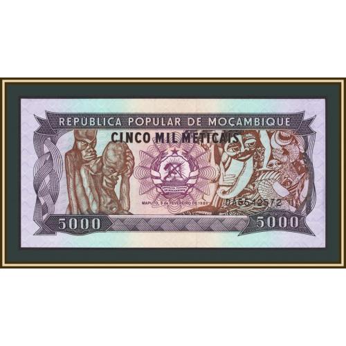 Мозамбик 5000 метикалов 1989 P-133 (133b) UNC