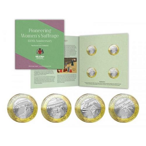 Набор 4 монеты Мэн остров 2 фунта 2021