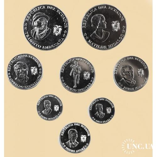 Набор Эквадор 8 монет 2023