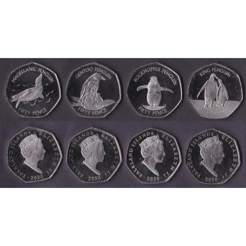 Набор Фолклендские острова 4 монеты 50 пенсов 2020