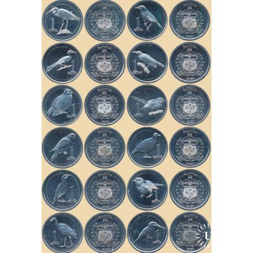 Набор Самоа 12 монет 1 сене 2020