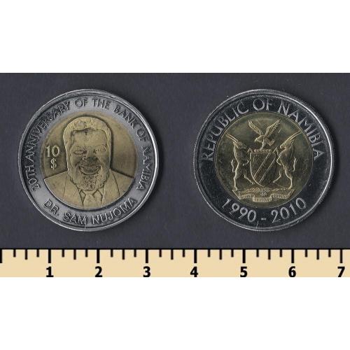 Намибия 10 долларов 2010