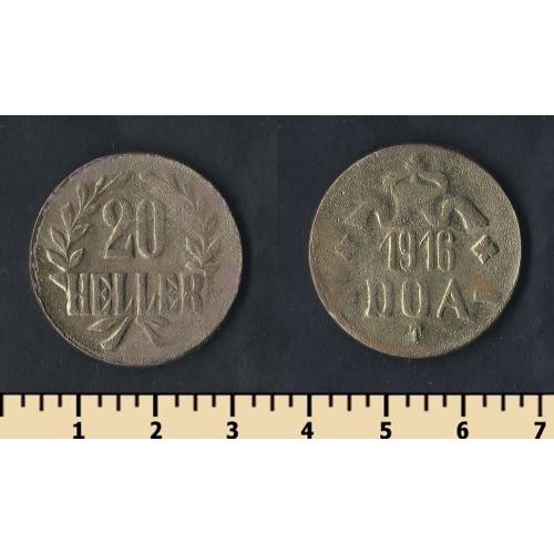 Немецкая Восточная Африка 20 геллеров 1916