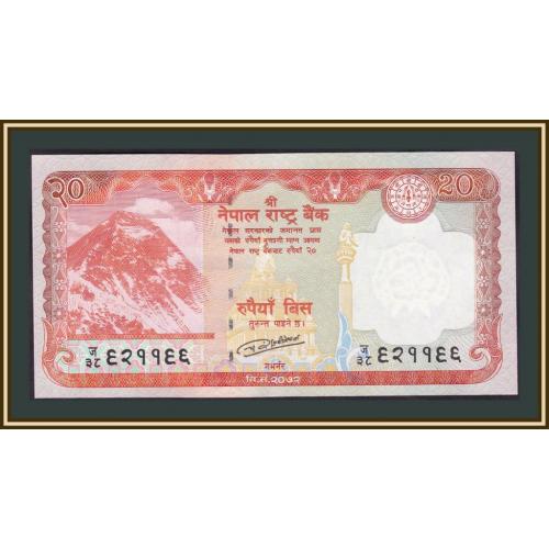 Непал 20 рупий 2016 P-78 (78a) UNC