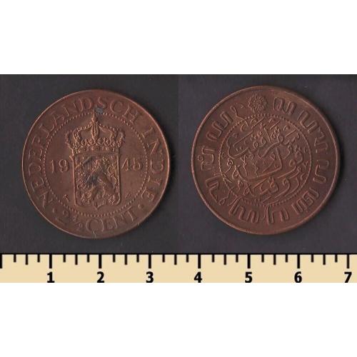 Нидерландская Индия 2 1/2 цента 1945