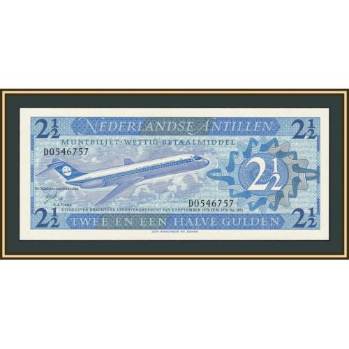 Нидерландские Антилы 2 1/2 гульдена 1970 P-21 (21a) UNC