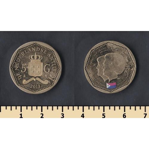 Нидерландские Антилы 5 гульденов 2013