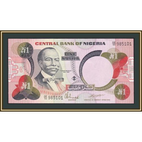 Нигерия 1 найра 1984 P-23 (23d) UNC