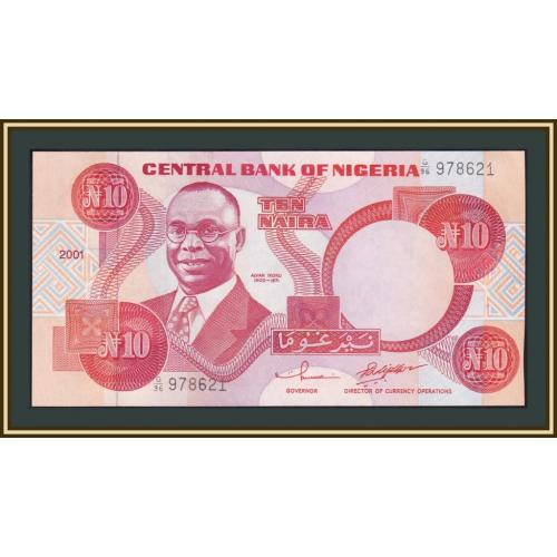 Нигерия 10 найр 2001 P-25 (25f.2) UNC