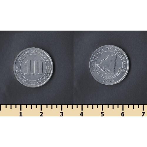 Никарагуа 10 сентаво 1974