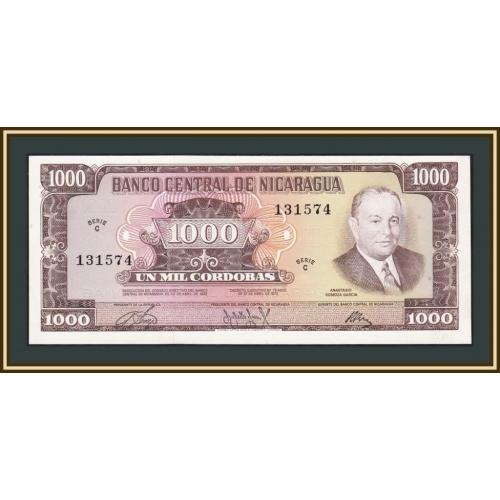 Никарагуа 1000 кордоб 1972 P-128 UNC