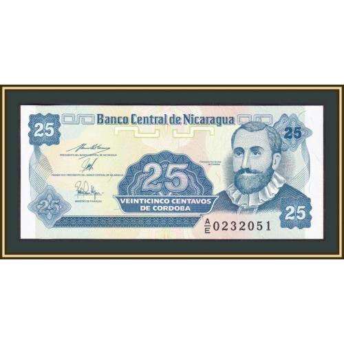 Никарагуа 25 сентаво 1991 P-170 (170a.2) UNC