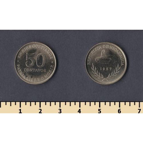 Никарагуа 50 сентаво 1987