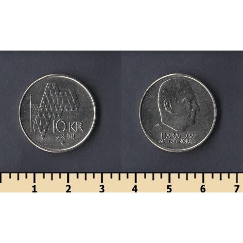 Норвегия 10 крон 1998