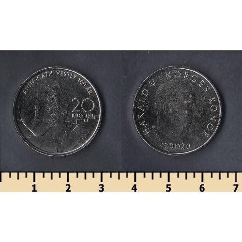 Норвегия 20 крон 2020