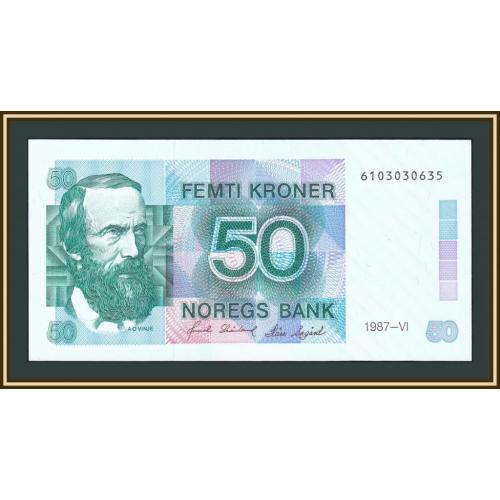 Норвегия 50 крон 1987 P-42 (42d) UNC