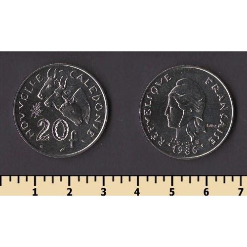 Новая Каледония 20 франков 1986