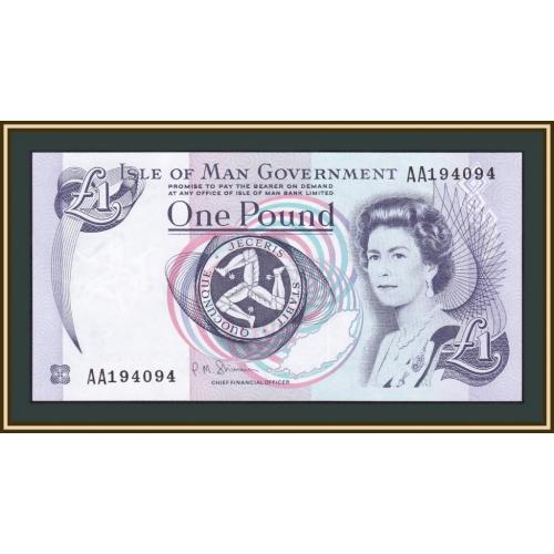 Остров Мэн 1 фунт 2009 P-40 (40c) UNC