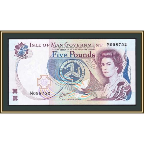 Остров Мэн 5 фунтов 1991 P-41 (41b) UNC