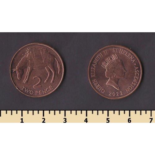 Остров Святой Елены и Вознесения 2 пенса 2022