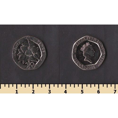 Остров Святой Елены и Вознесения 20 пенсов 2006