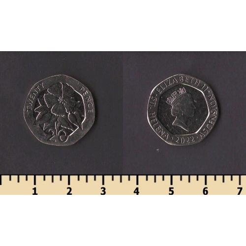 Остров Святой Елены и Вознесения 20 пенсов 2022