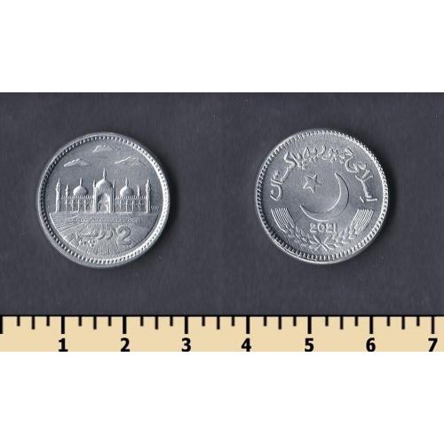Пакистан 2 рупии 2021