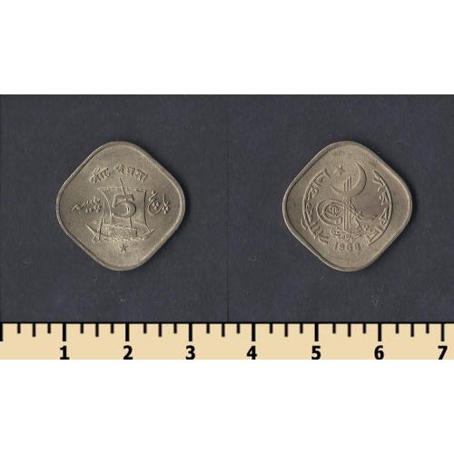 Пакистан 5 пайса 1968