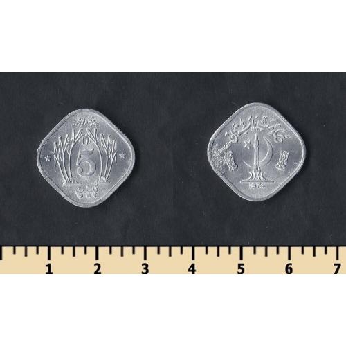 Пакистан 5 пайса 1974