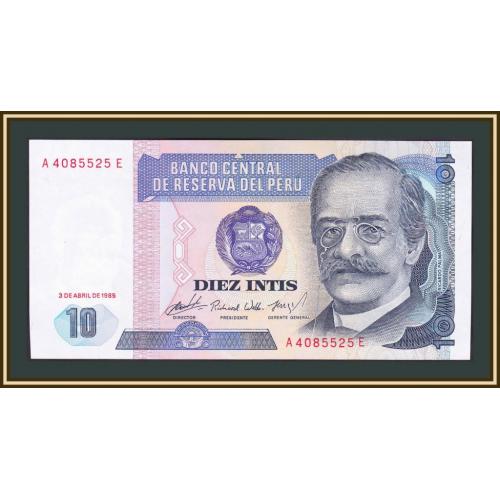 Перу 10 инти 1985 P-128 (128a.1) UNC