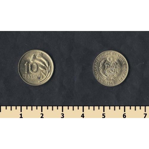 Перу 10 сентаво 1968