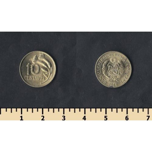 Перу 10 сентаво 1968