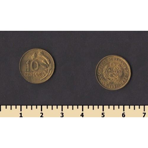 Перу 10 сентаво 1973